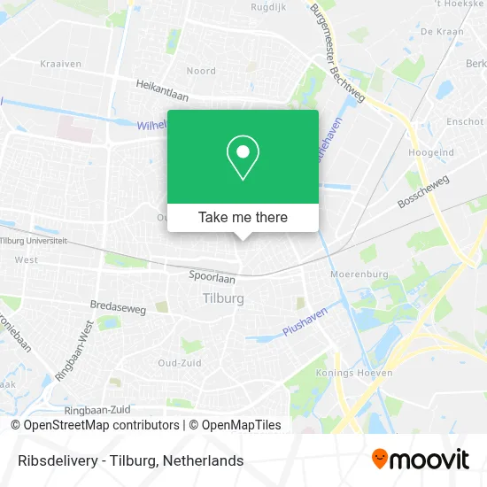 Ribsdelivery - Tilburg map