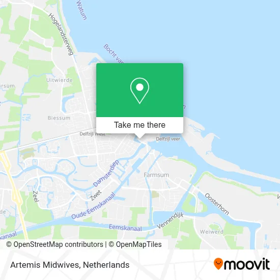 Artemis Midwives map