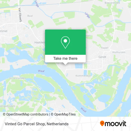 Vinted Go Parcel Shop map