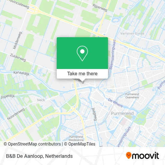 B&B De Aanloop Karte