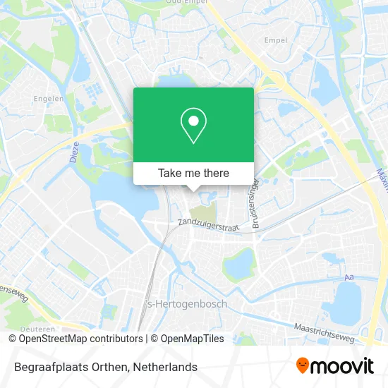 Begraafplaats Orthen map