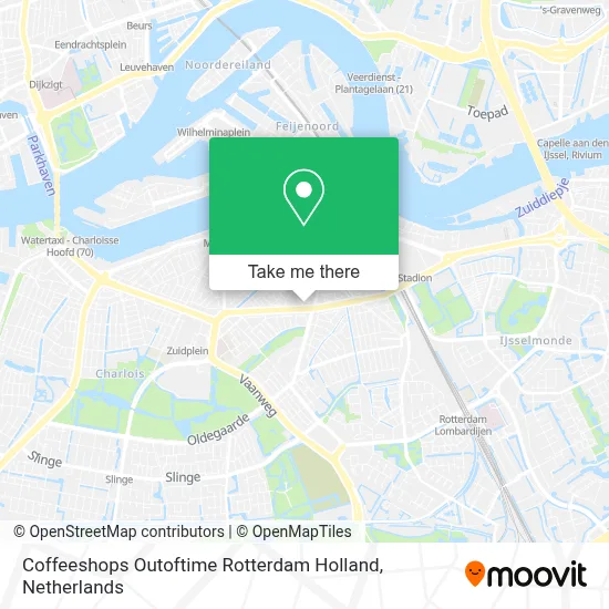 Coffeeshops Outoftime Rotterdam Holland map