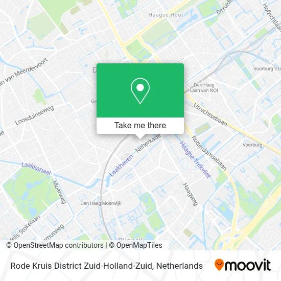 Rode Kruis District Zuid-Holland-Zuid map