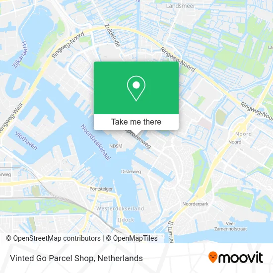 Vinted Go Parcel Shop map