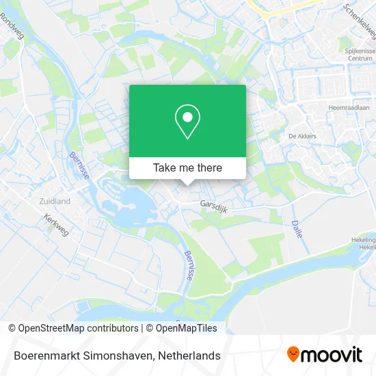 Boerenmarkt Simonshaven Karte