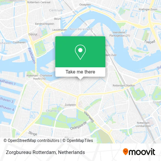 Zorgbureau Rotterdam map