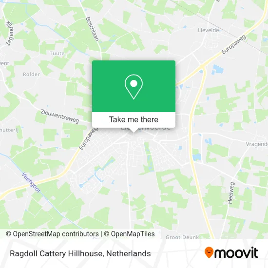 Ragdoll Cattery Hillhouse map