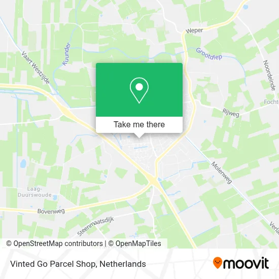 Vinted Go Parcel Shop map