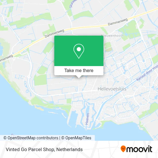 Vinted Go Parcel Shop map