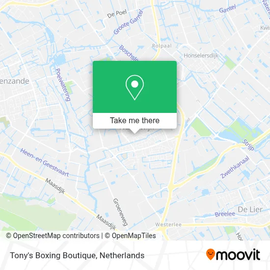 Tony's Boxing Boutique map