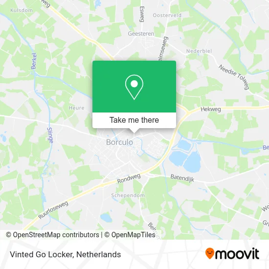 Vinted Go Locker map