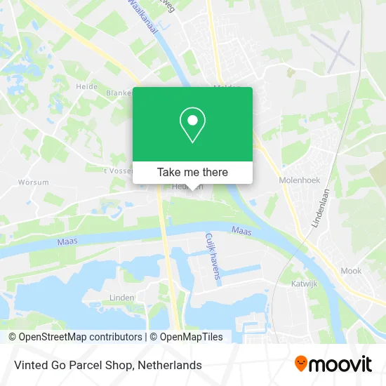 Vinted Go Parcel Shop Karte