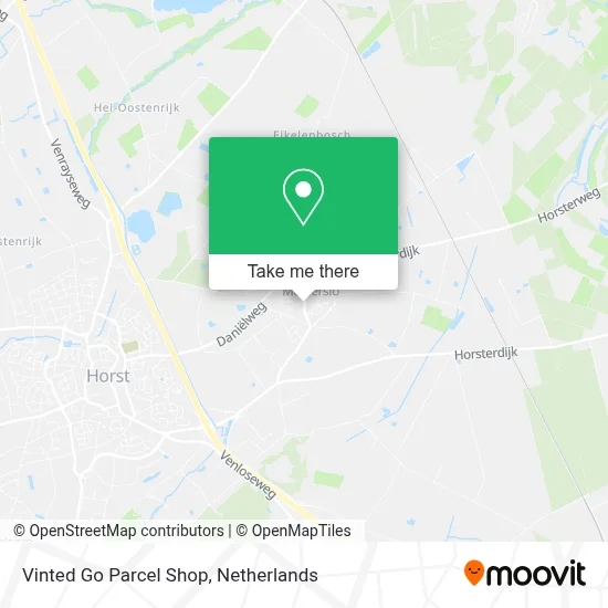 Vinted Go Parcel Shop map