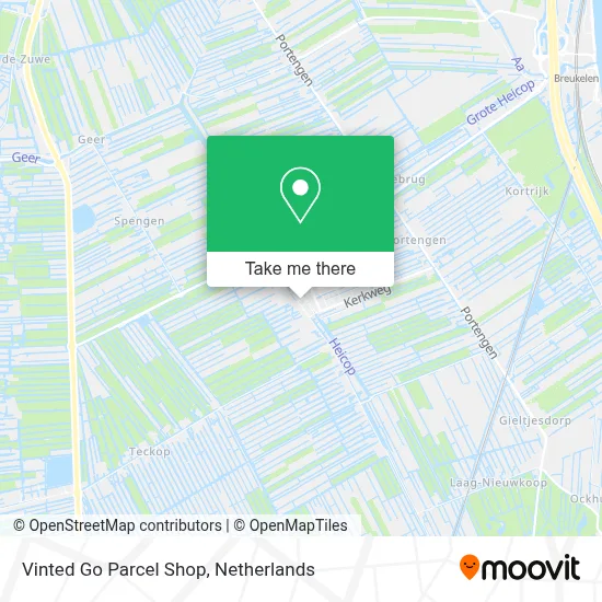 Vinted Go Parcel Shop map