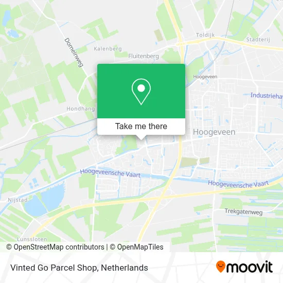 Vinted Go Parcel Shop map