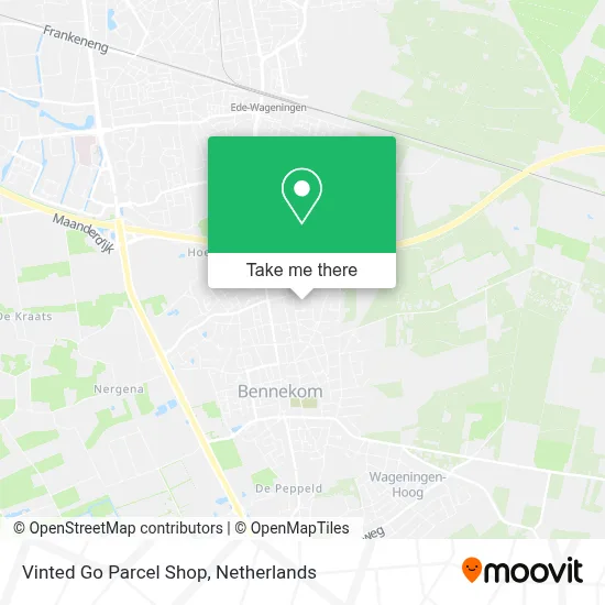 Vinted Go Parcel Shop map