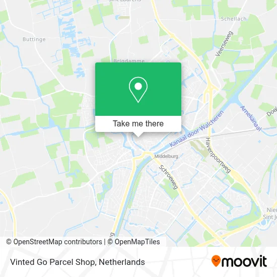 Vinted Go Parcel Shop map