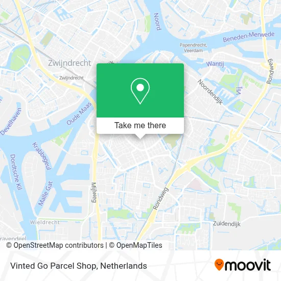 Vinted Go Parcel Shop map