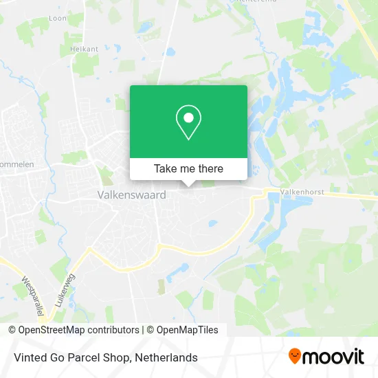 Vinted Go Parcel Shop map