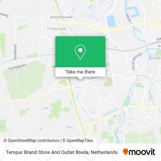 Tempur Brand Store And Outlet Breda map