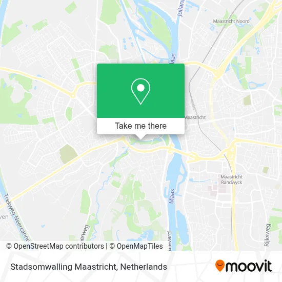 Stadsomwalling Maastricht map