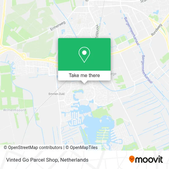 Vinted Go Parcel Shop map