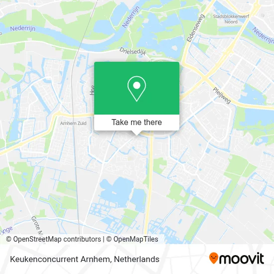 Keukenconcurrent Arnhem map