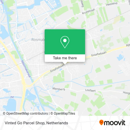 Vinted Go Parcel Shop map