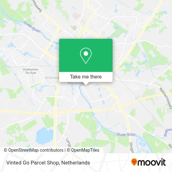 Vinted Go Parcel Shop map