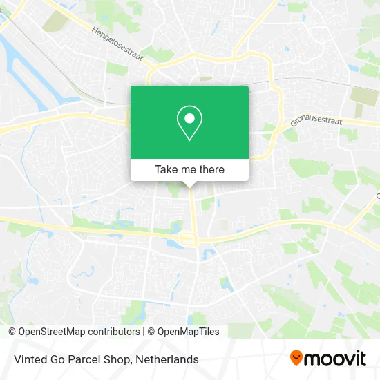 Vinted Go Parcel Shop map