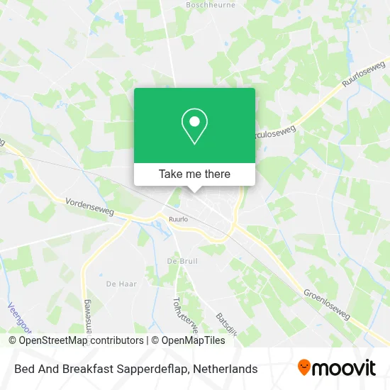 Bed And Breakfast Sapperdeflap map