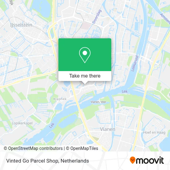 Vinted Go Parcel Shop Karte