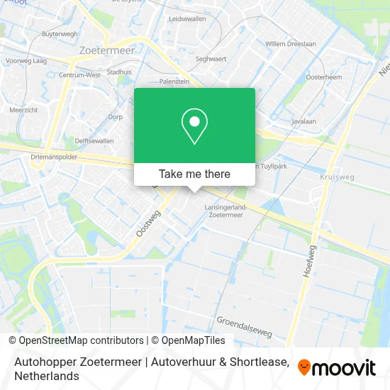 Autohopper Zoetermeer | Autoverhuur & Shortlease map