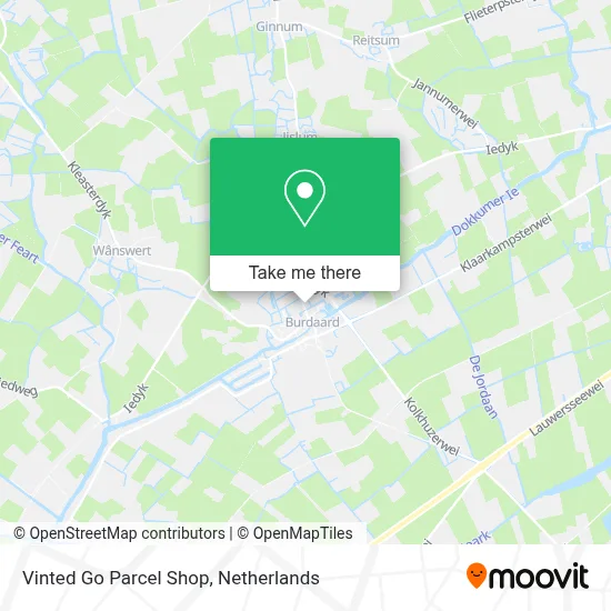 Vinted Go Parcel Shop map