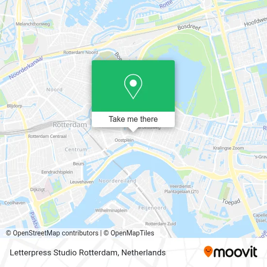 Letterpress Studio Rotterdam map