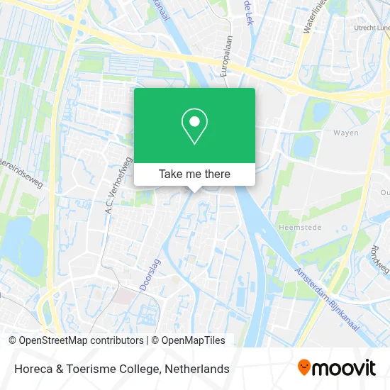Horeca & Toerisme College map