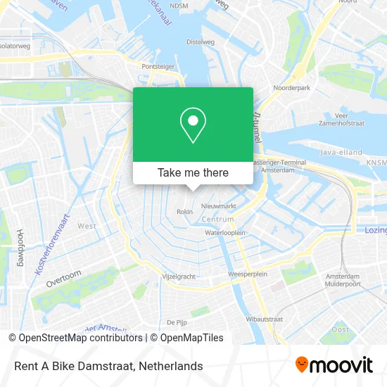 Rent A Bike Damstraat map