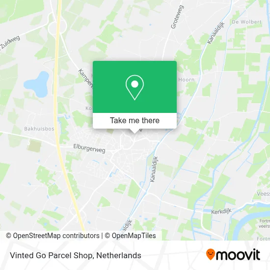 Vinted Go Parcel Shop map