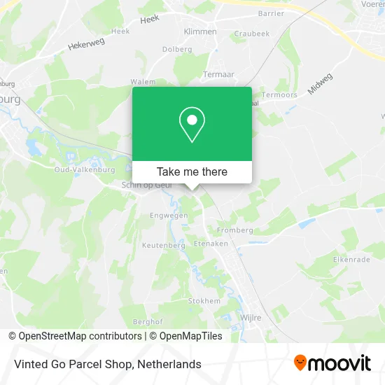 Vinted Go Parcel Shop map
