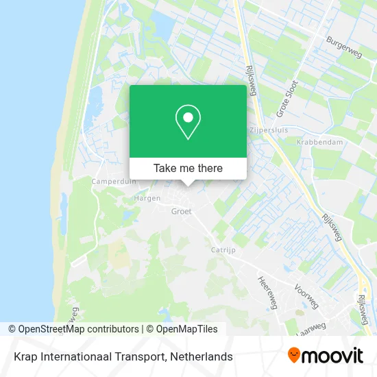 Krap Internationaal Transport map