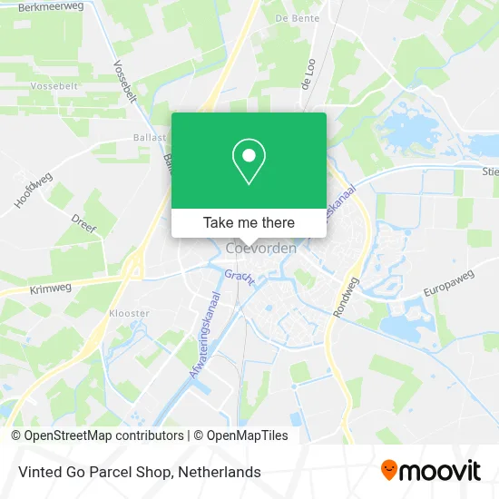 Vinted Go Parcel Shop map