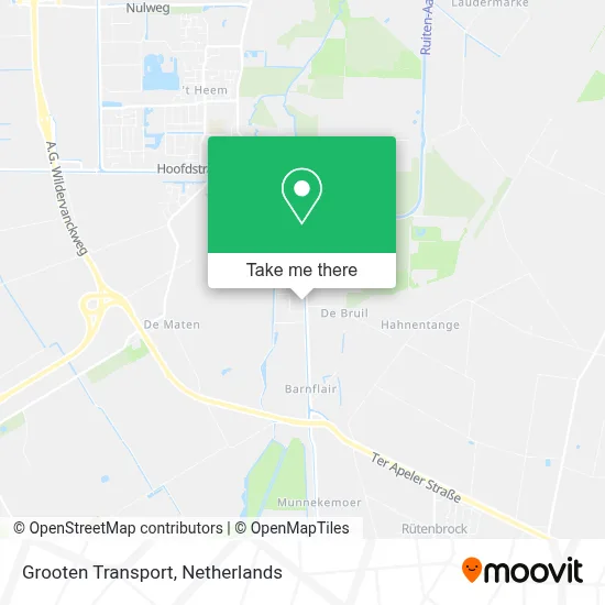 Grooten Transport map