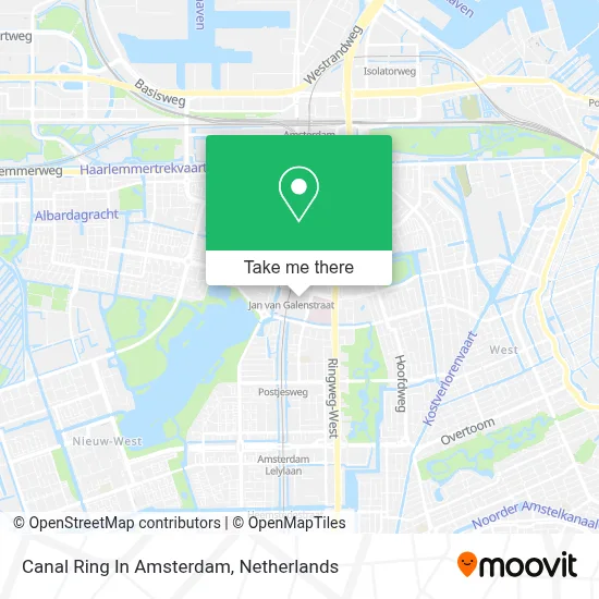Canal Ring In Amsterdam map