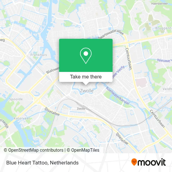 Blue Heart Tattoo map