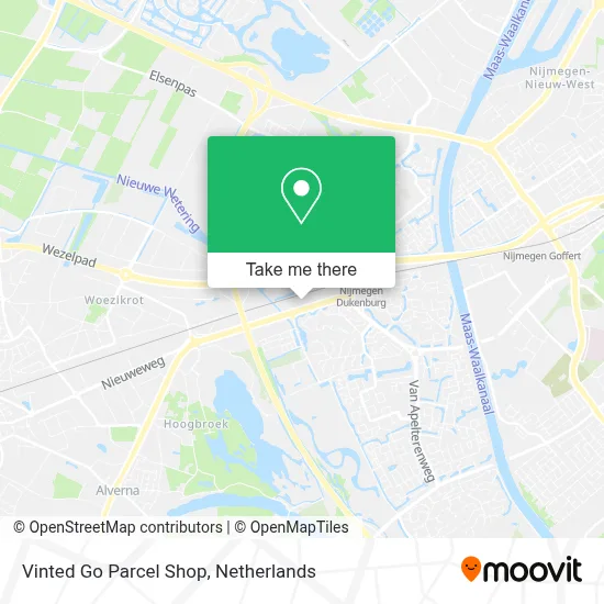 Vinted Go Parcel Shop map