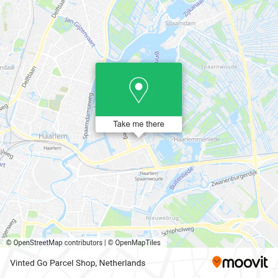 Vinted Go Parcel Shop Karte
