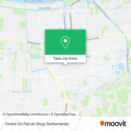 Vinted Go Parcel Shop map