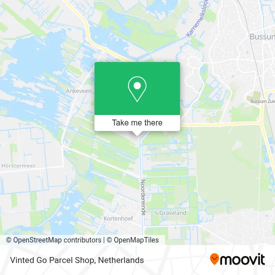 Vinted Go Parcel Shop map