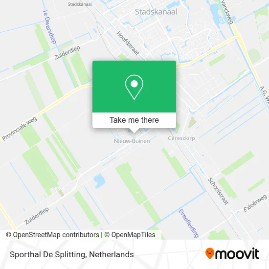 Sporthal De Splitting map