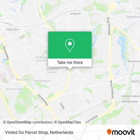 Vinted Go Parcel Shop map
